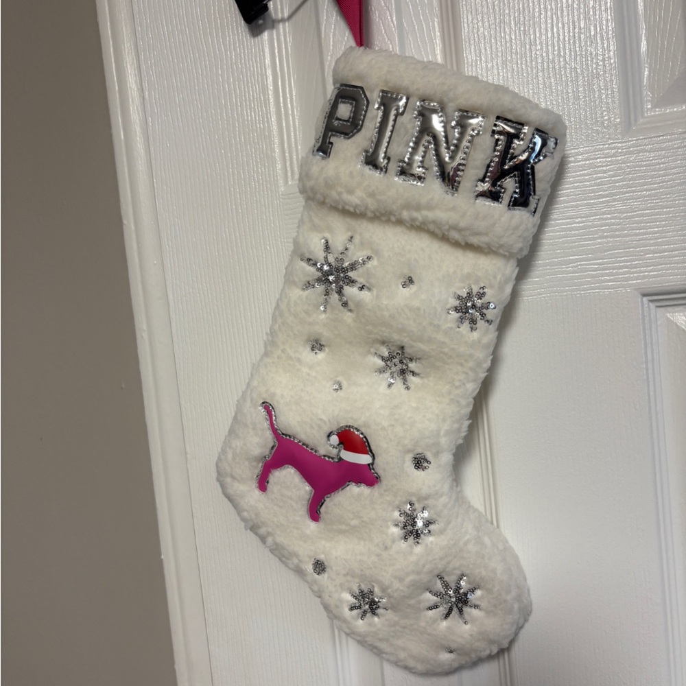 NWT~ VS PINK 2019 Sherpa Xmas Stocking
